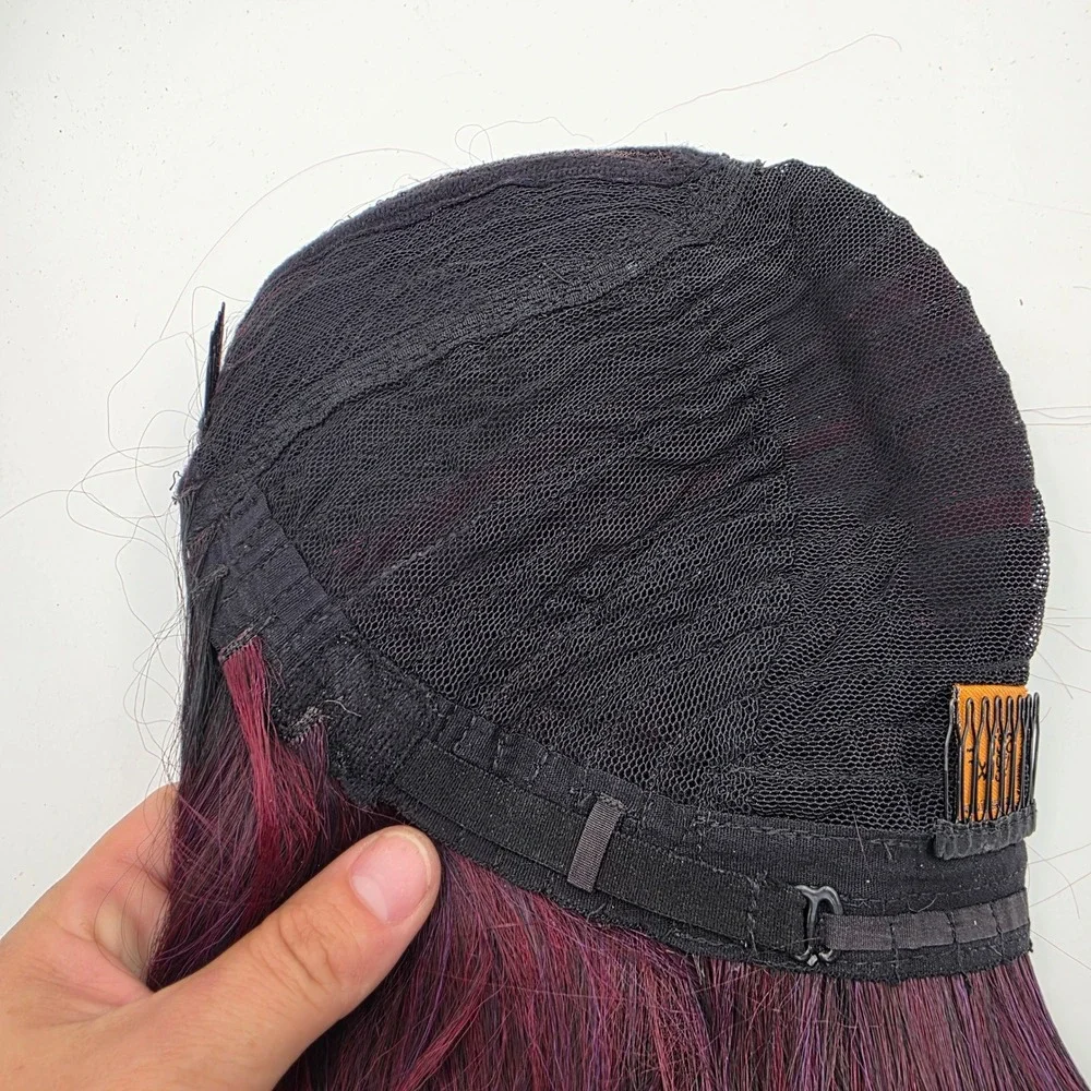 Mayde Beauty Norah Invisible Lace Part Wig AB530 Burgundy Plum Synthetic Bob